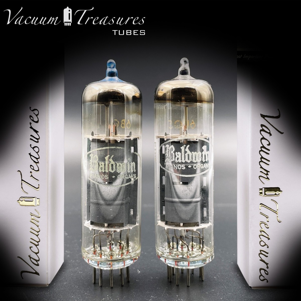 EL84 6BQ5 MATSUSHITA Gray Plates Blue Dot O Getter Matched Tubes