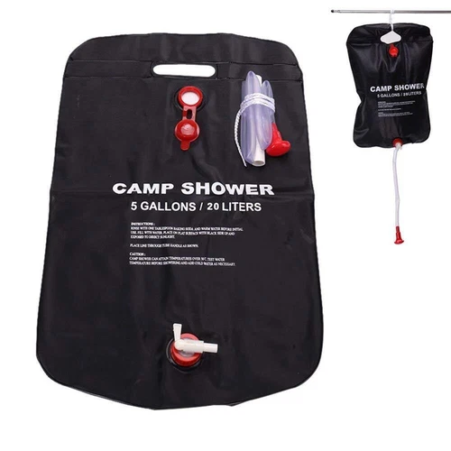 5 Gallon Outdoor Camping Hiking Solar Showers Energy Heated Camp Solar Shower