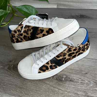 Anthropologie NWT D.A.T.E. Sneakers Leather Calf hair Size 8