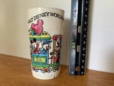 Deka Plastics WDW Disney Vintage Cup with Train Mickey Minnie Donald  & Nephews