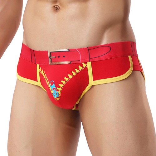 Men's Underwear Bulge Pouch Briefs Panties Print Soft Funny Naughty Boxer Briefs - Picture 25 of 72
