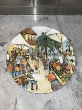 Vintage Effetti d' Arte 11" "Flea Market" Dinner Plate --  Made in Italy