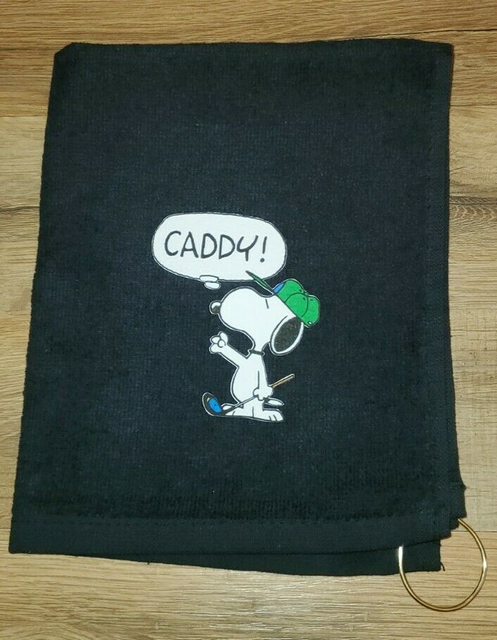 Snoopy Caddy Recommended Golf Black Towel 5 popular 16x18