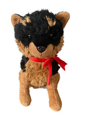 HugFun Puppy Dog Brown Black Puppy Dog Plush 13" German Sheppard Rottweiler