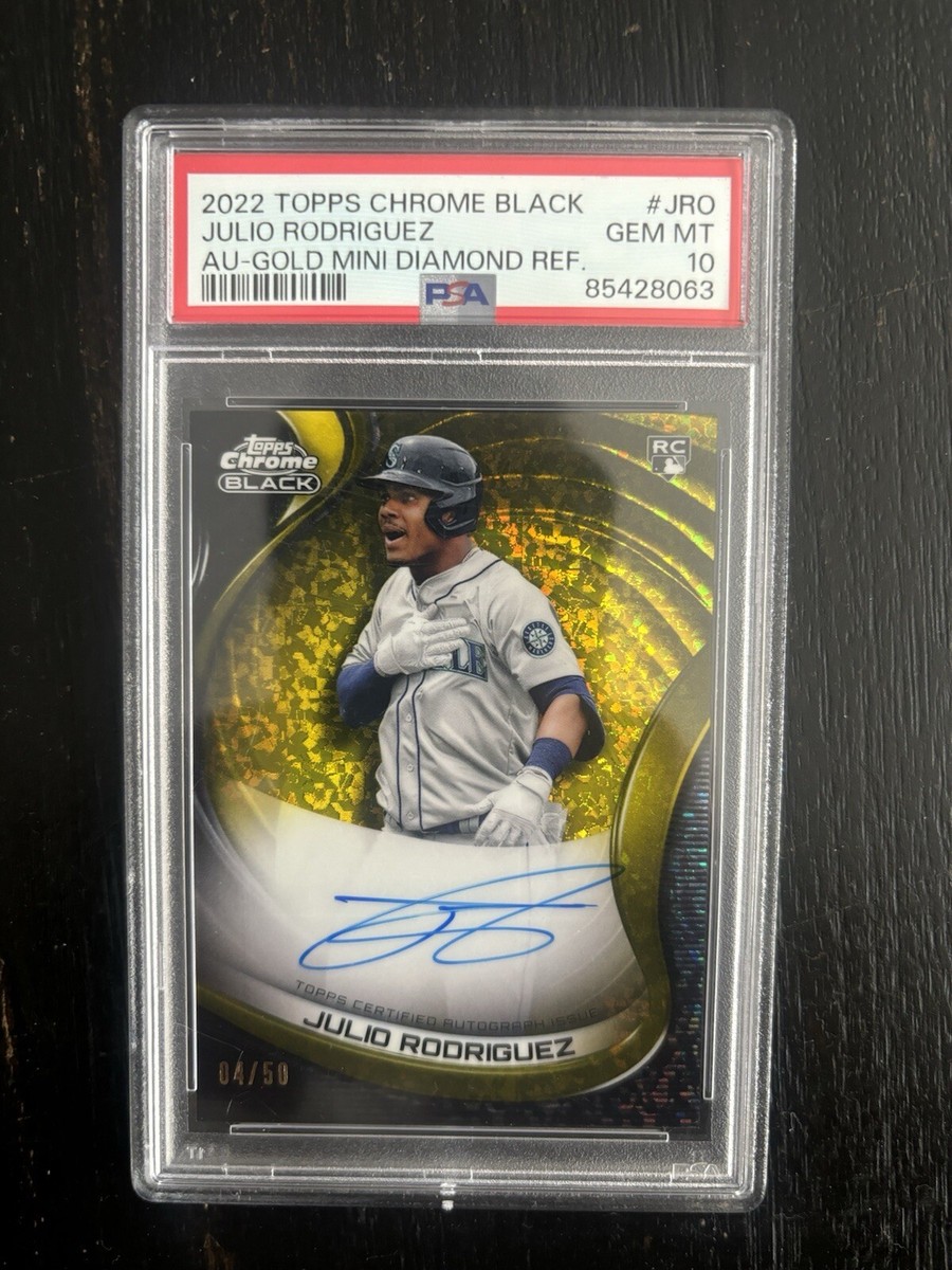 Topps Gold Label 2022 フリオロドリゲス PSA9 2022 Topps Series 2 Julio Rodriguez '87 Auto PSA 9 RC Rookie