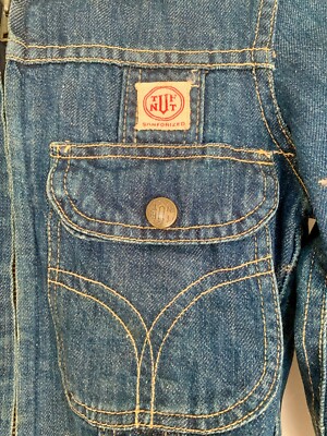 Vintage 50s Tuf Nut Sanforized Buckle Back Denim Jean Jacket