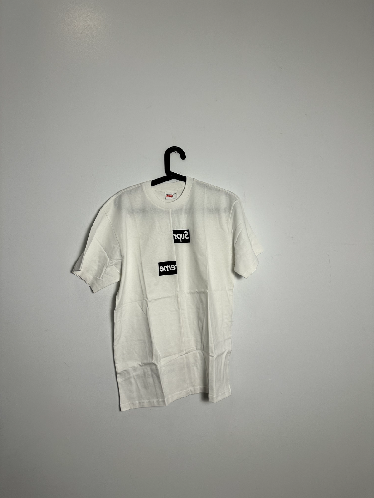 Supreme Comme des Garcons SHIRT Split Box Logo Tee White New Size Medium