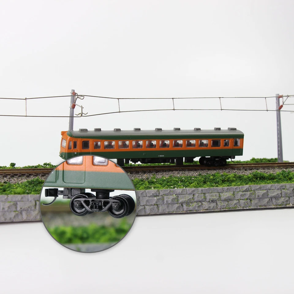 12pcs N Scale 1:160 Roller Bearing Truck Coupler 33" Plastic Wheels Screw Washer - Image 4 of 4