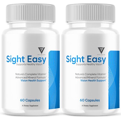 (2 Pack) Sight Easy Eye Health, SightEasy Maximum Strength Pills (120 Capsules)
