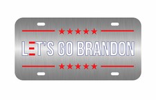 LET'S GO BRANDON VEHICLE PLASTIC LICENSE PLATE FRONT AUTO USA MADE CAR TRUCK