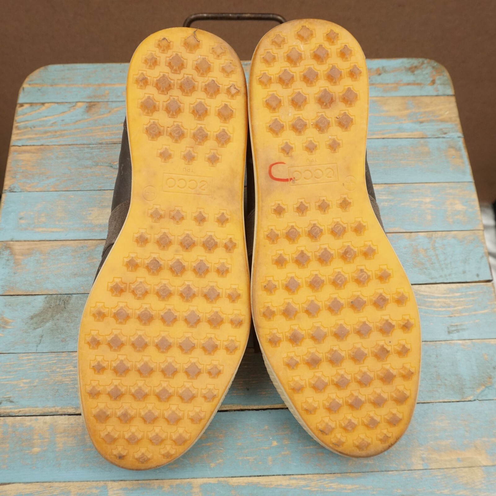 Ecco Mens Spikeless Golf Shoes Brown Leather Lace Up … Gem