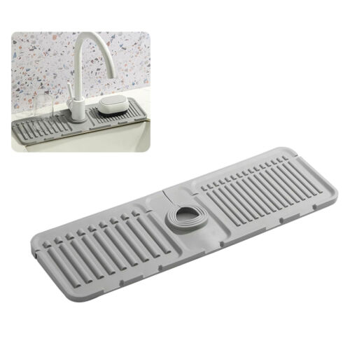 Silicone Faucet Mat For Kitchen Sink Splash Guard Bathroom Sink Slip Drain Pad - Picture 12 of 13