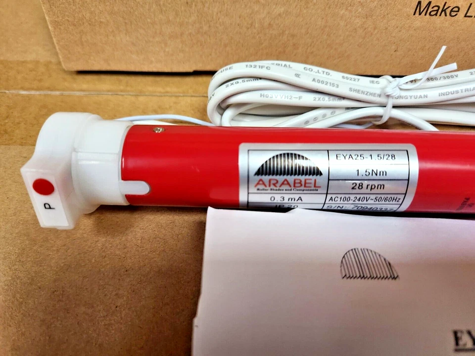 Motor eléctrico tubular para persianas enrollables Arabel EY25 Foto 2 de 2