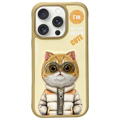 Nimmy Cool&Cute 2.0 Katzenhülle für iPhone 16 Pro Max, Khaki