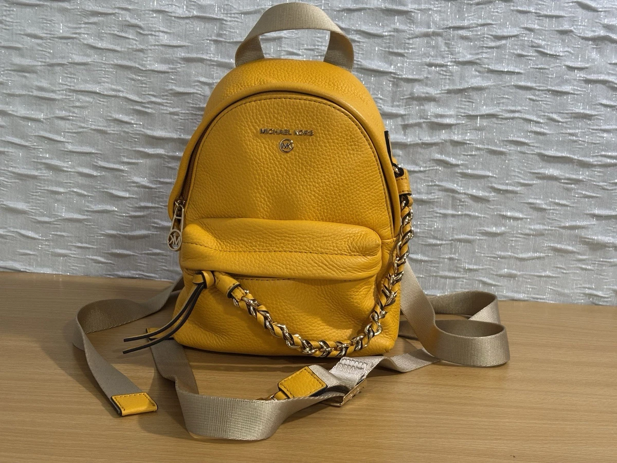 Michael Kors Vibrant Yellow Mini Backpack and Cardholder MICHAEL KORS ERIN SMALL MINI CONVERTIBLE BACKPACK $348 | eBay main image 3