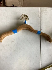 Beige Joy Velvet Hangers, Gold Hardware, Set Of  12- 17”