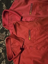AutoZone Employee Red Shirt Size L, 2 Shirts