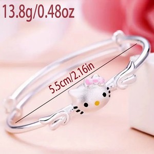 NEW Hello Kitty Bracelet Girls Women's Face Pink Bow Adjustable Zinc Alloy