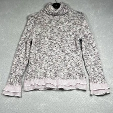 GITAM Sweater Womens Small Multicolored Turtleneck Jumper Mohair Blend