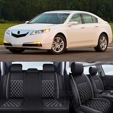For Acura Tl 2004-2014 Front Rear Car Seat Covers 5-seats Full Set Pu Leather