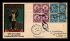 DR JIM STAMPS US COVER OLYMPICS LOS ANGELES FDC BLOCK COMBO SCOTT 718 719
