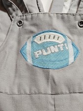 Vintage Health-tex Kids Corduroy Overalls Football Size 24M Made In USA Read