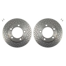 Brembo Pair Set Of 2 Rear Drilled Disc Brake Rotors 299mm For Porsche 911 99-08