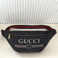 GUCCI 493869 Gucci marsupio in vita con stampa linea Fanny sherry nero raro
