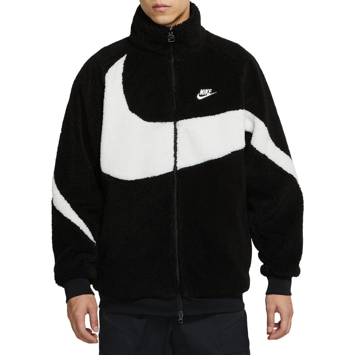 Nike Big Swoosh Reversible Boa Jacket 'Black' | eBay