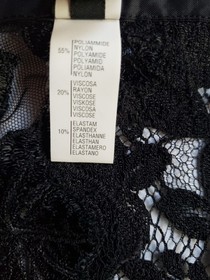 La Perla Lace Sheer Floral Black Lingerie Bustier Corset Garter Size 1 US 32C