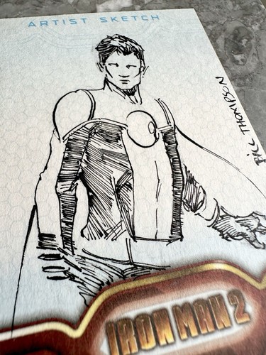 Iron Man 2 Sketch Card by Bill Thompson — Upper Deck 2010 Original Art - Picture 3 of 6