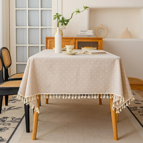 Ins Floral Tischdecken Retro Baumwolle Leinen Couchtisch Essdecke Tischdecke - Bild 14 von 38