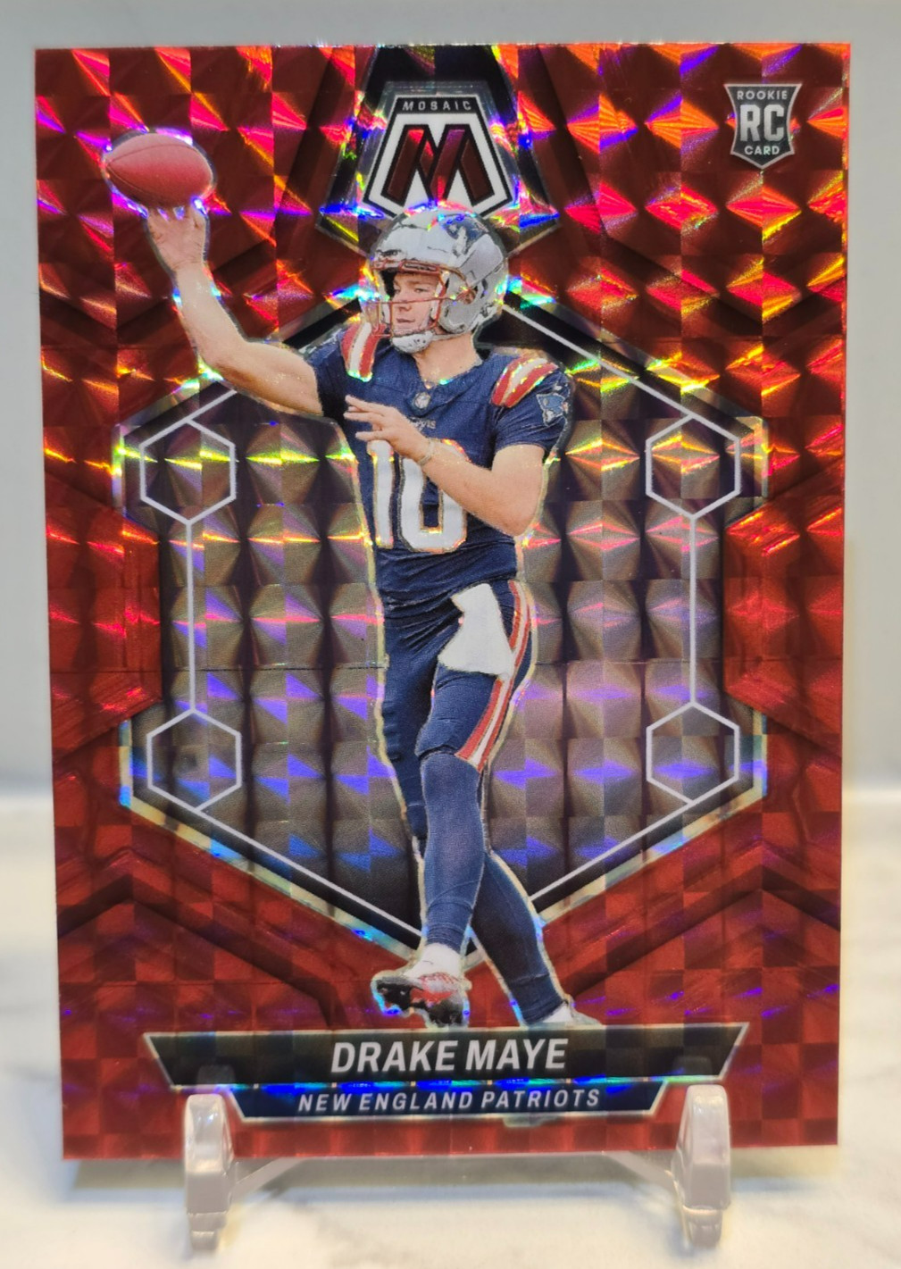 DRAKE MAYE ROOKIE 2024 Panini Mosaic #303 - RED MOSAIC PRIZM