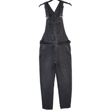 Vintage Dungarees Grey Tapered Denim Rigid Women's S 8-10 W28 L29