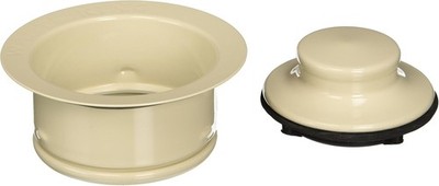 Waste King Garbage Disposal 3-Bolt Mount Sink Flange and Stopper - Almond Finish