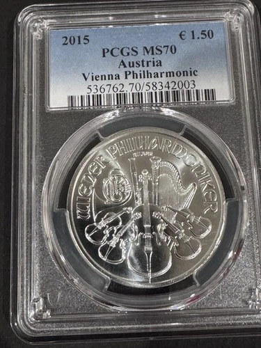 2015 Austrian Silver Philharmonic 1 oz — photo from the most recent tracked eBay sale