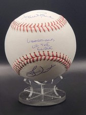 Bucky Dent & Aaron Boone NY Yankees Signed Guardians of the Curse OMLB Baseball