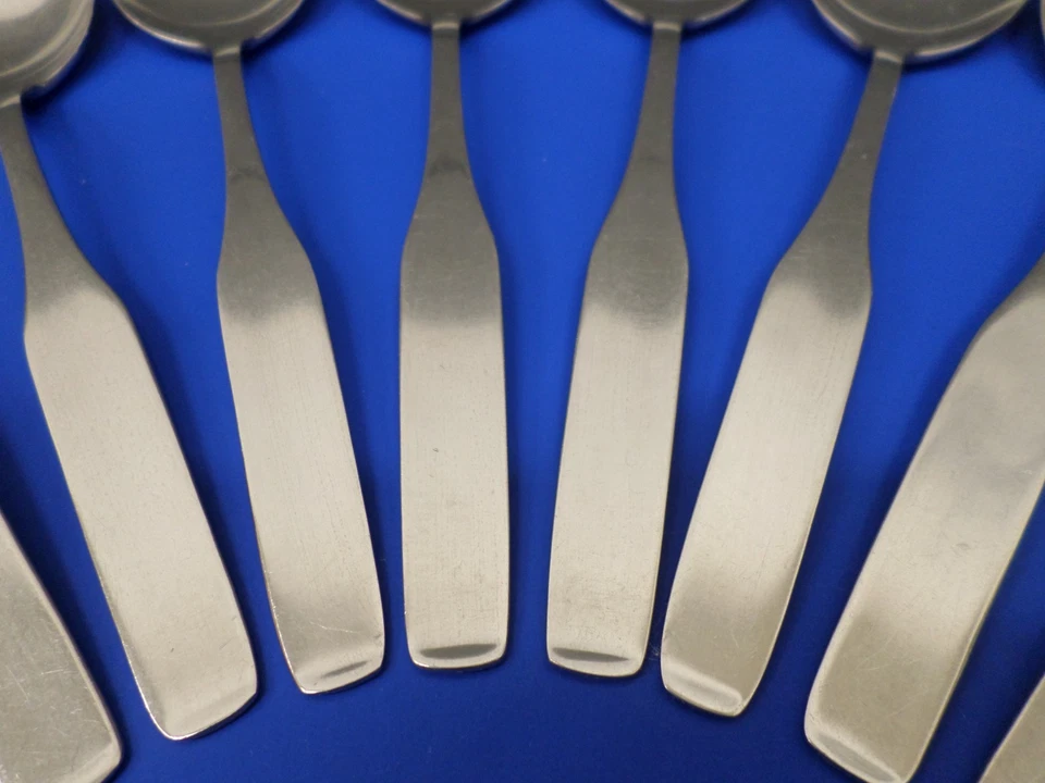 10 - WMF Cromargan FORM Older Satin Stainless Germany Flatware OVAL SOUP SPOONS - Image 4 of 4