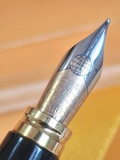 Penna Stilografica Waterman Black pennino F oro 18k Globo 