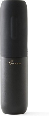 Rabbit Compact Electric Corkscrew - Cordless Wine Opener 10.75 inches, Black 