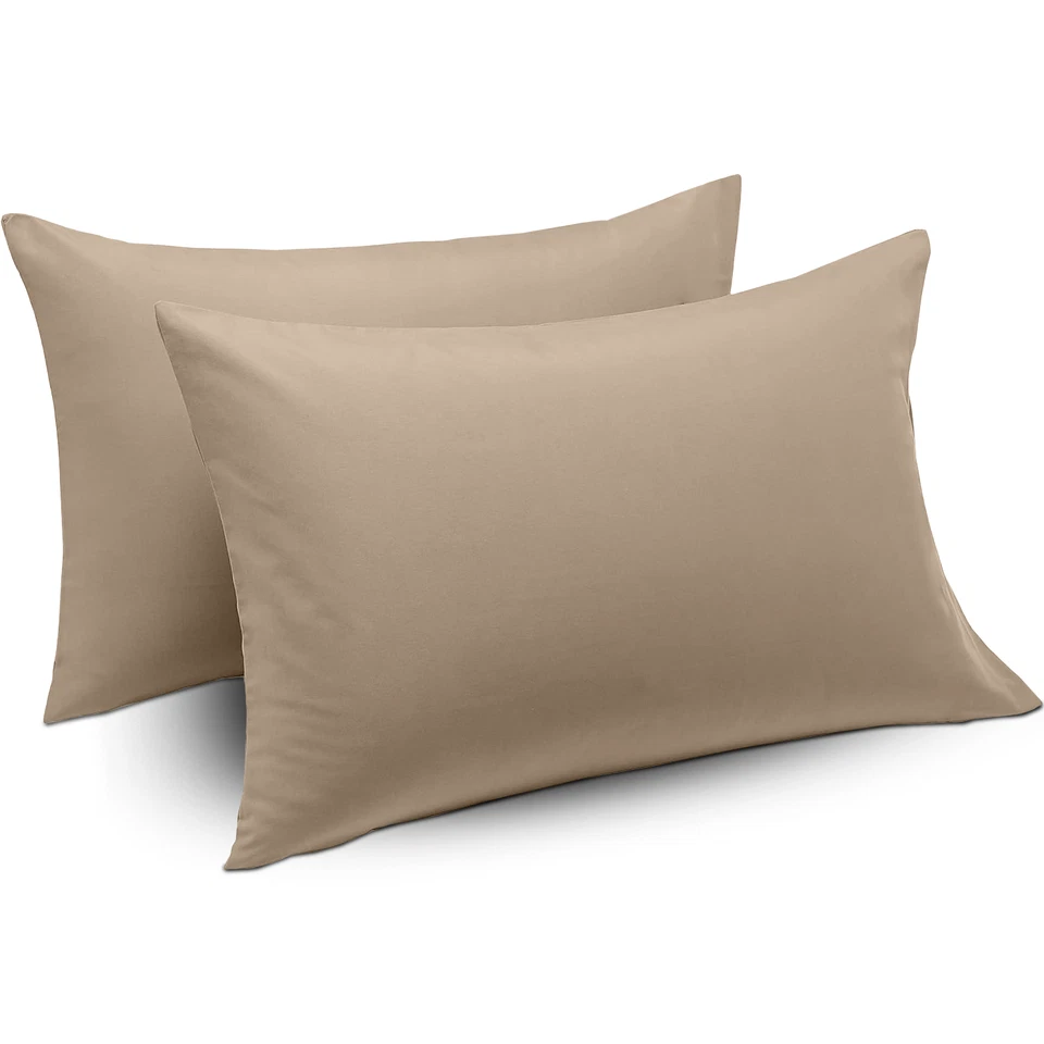 Luxury Housewife Pillow Cases 2 x Ultra Soft Plain Pair Pack Pillow Covers 50x75 - Image 2 of 4