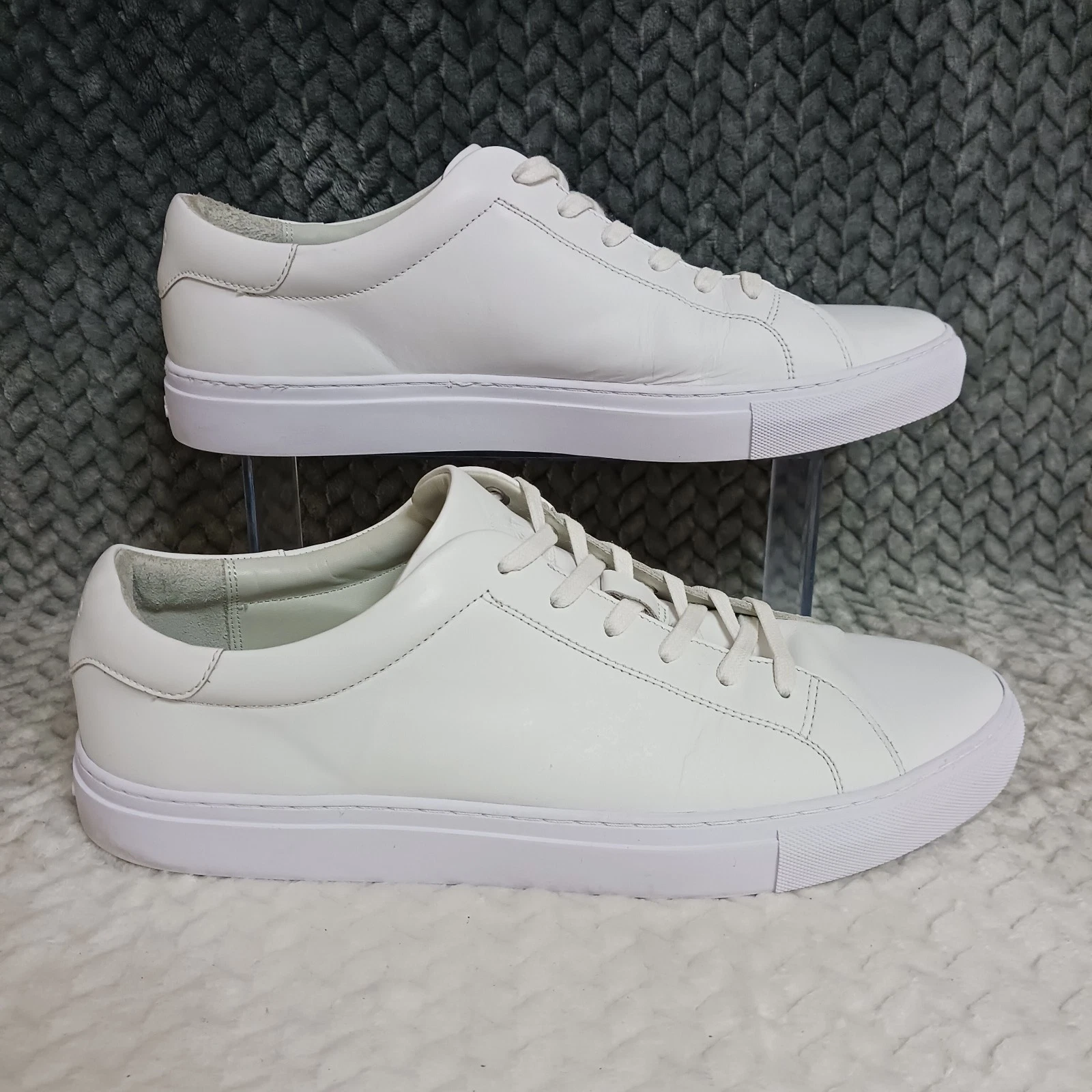 Polo Ralph Lauren Jermain II Low Top Leather Men's Sneakers Shoes White Size 9.5