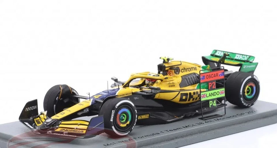 Lando Norris McLaren MCL38 Tributo Senna Monaco GP 2024 Scale 1/43 Spark - Imagen 2 de 3