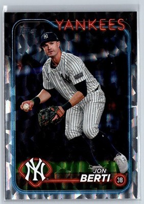 2024 Topps Update Series JON BERTI #US124 NM Silver Crackle Foil Yankees
