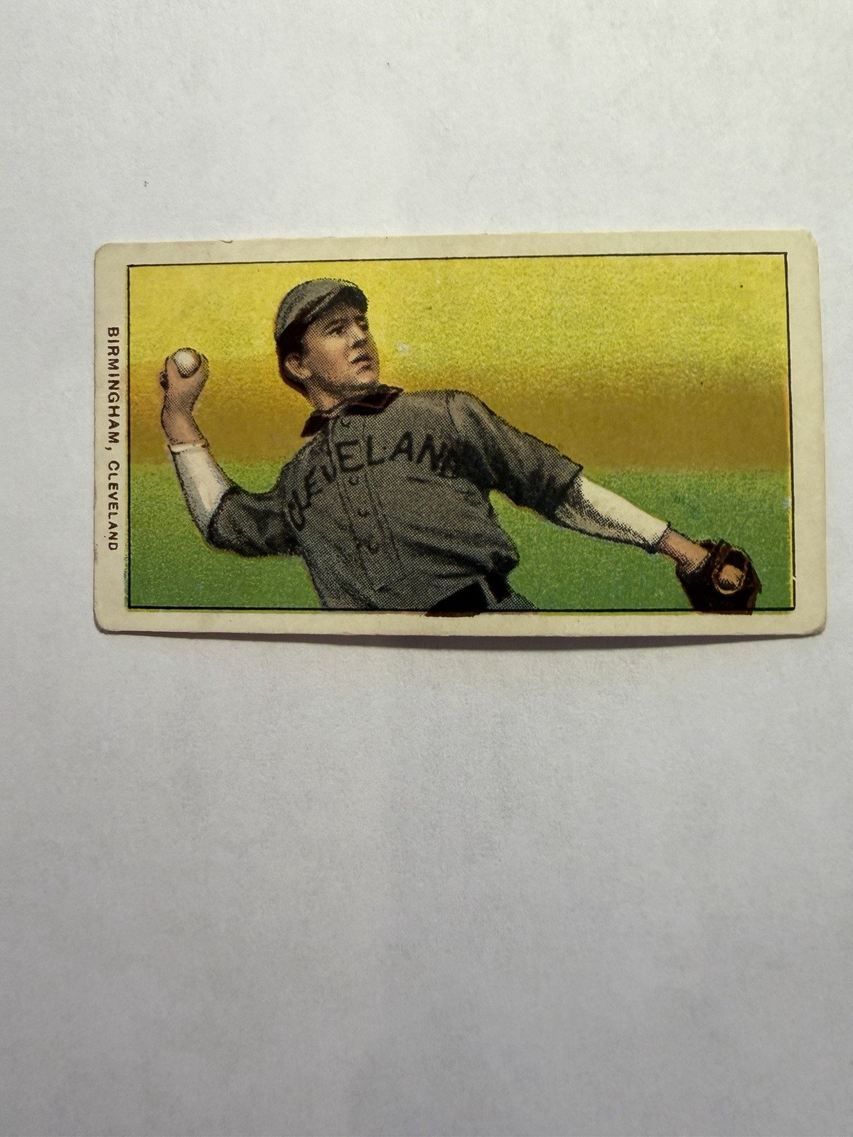 1909–11 T206 Joe Birmingham Cleveland Naps Piedmont Back Horizontal Tobacco Card