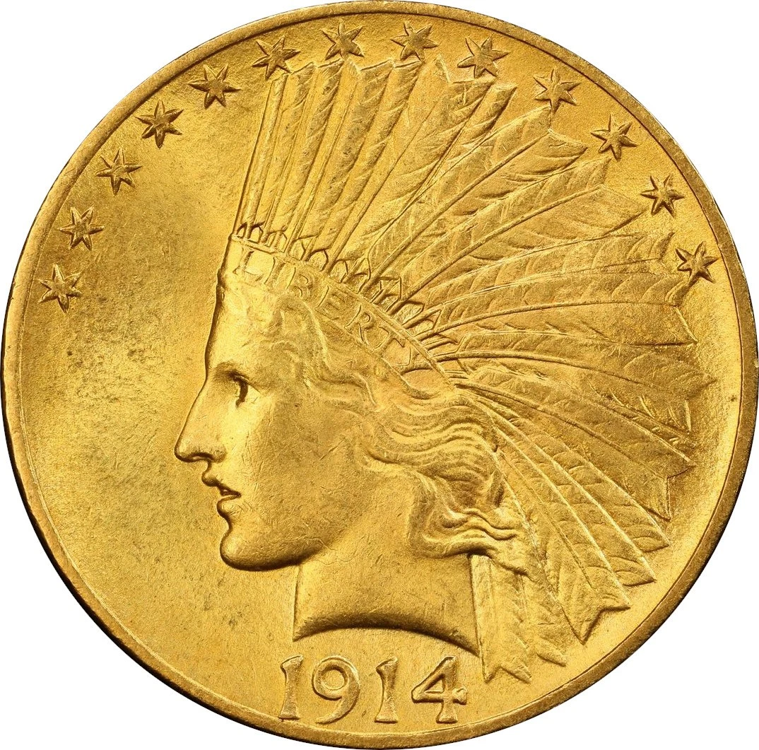 1914 MS64 Indian Head Eagle , PCGS 47686951