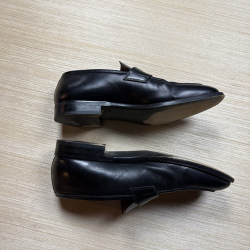 Santoni Slip On Penny Loafers Made In Italy Size 9.5 Men’s Gavin Apron Toe Vtg - Picture 7 of 8