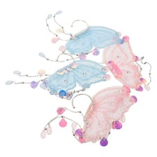 2 Pairs Toddler Earrings Children's Clip-on for Kids Butterfly Cuffs