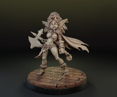 Dungeons & Dragons Spielbare Figur - Weiblicher Kobold - Barbar, Kämpfer