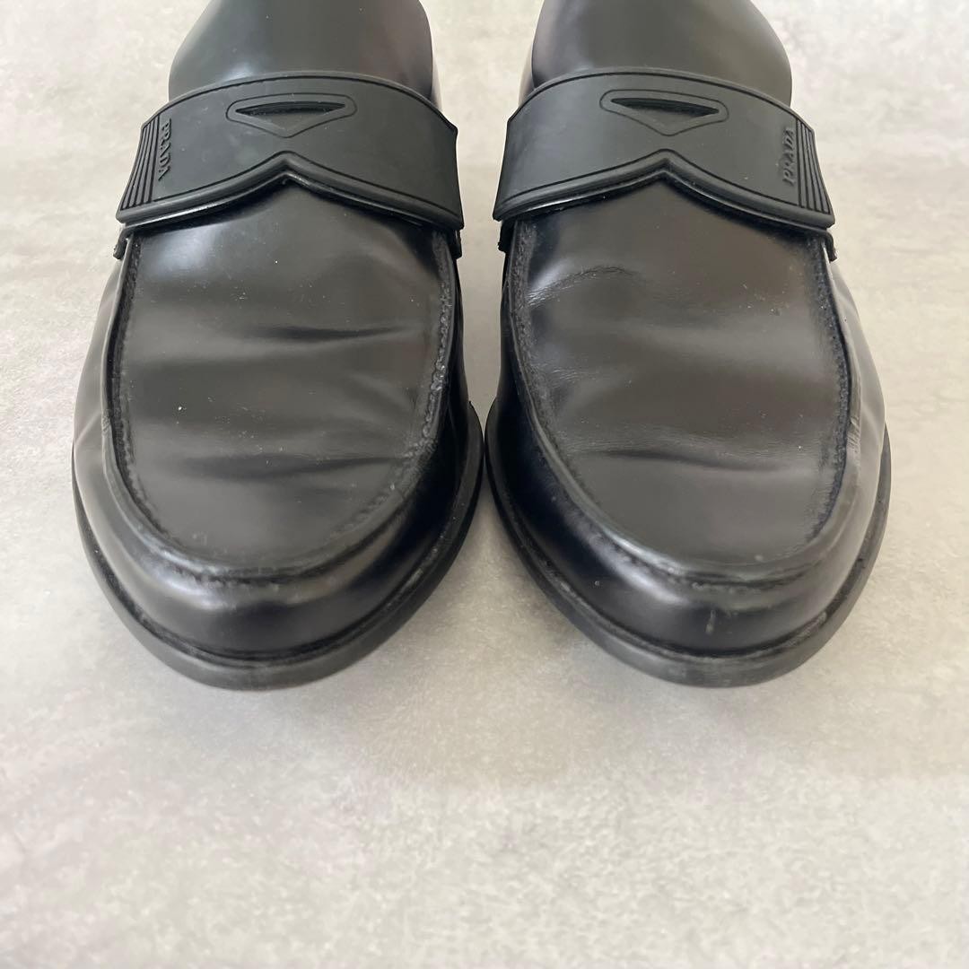 PRADA Men's Dress Shoes Loafers Leather Black UK8.5/US9.5 112979c thumbnail 8